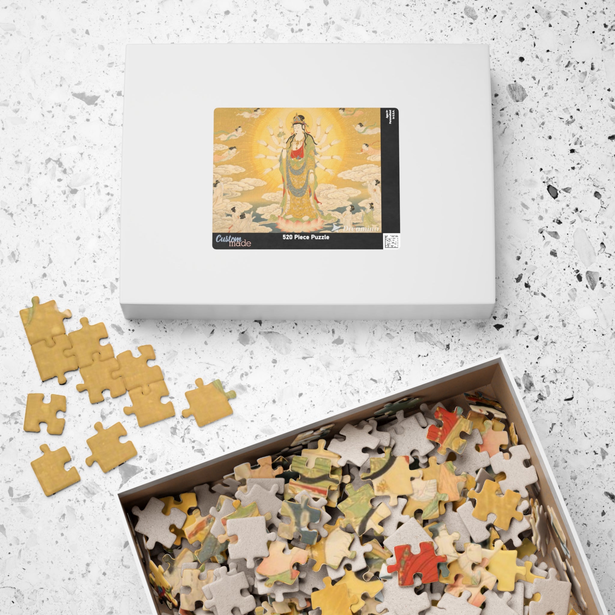 Serene Buddhaパズル - 1014ピース、瞑想アート、マインドフルネス、家族の絆を深めるアクティビティ、ホームデコレーションに最適なギフト