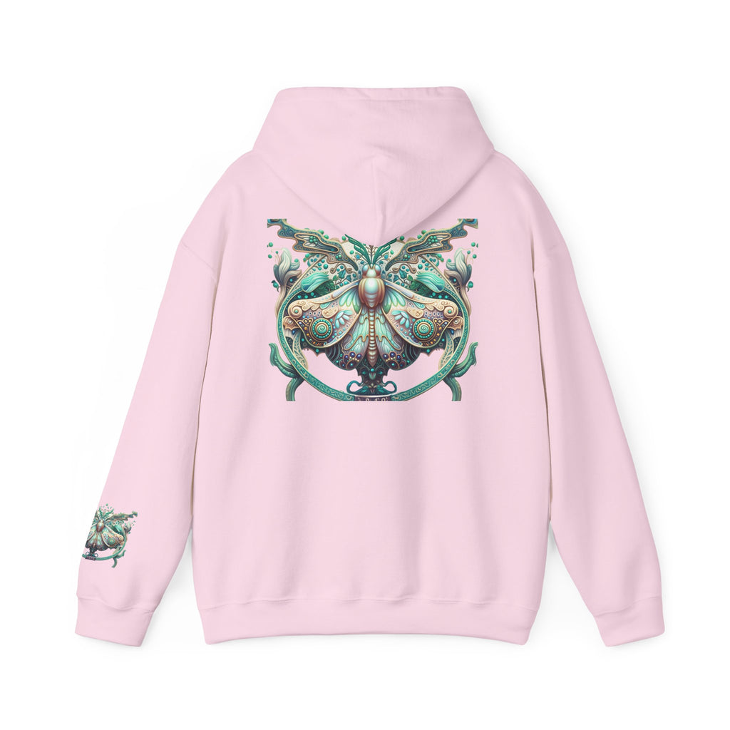Vibes Collective Hoodie — Decorative Moth Graphic Streetwear