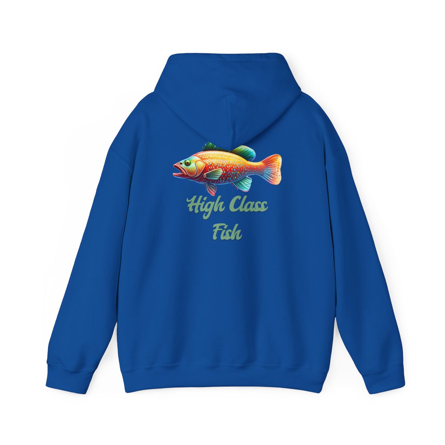 High Class Fish Hoodie - Unisex Heavy Blend Sweatshirt, Cozy Gift for Fishing Enthusiasts, Great for Outdoors, Casual Wear, Birthday Gift