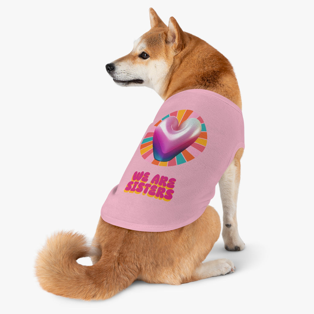 楽しいペットタンクトップ | We Are Sisters | 楽しい犬服、夏のペットウェア、かわいいペットギフト、ペットファッション