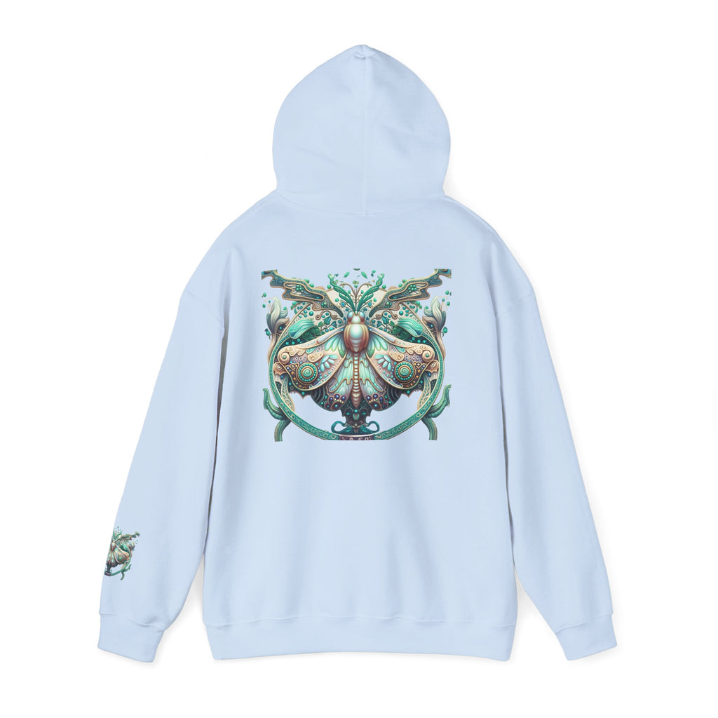 Vibes Collective Hoodie — Decorative Moth Graphic Streetwear