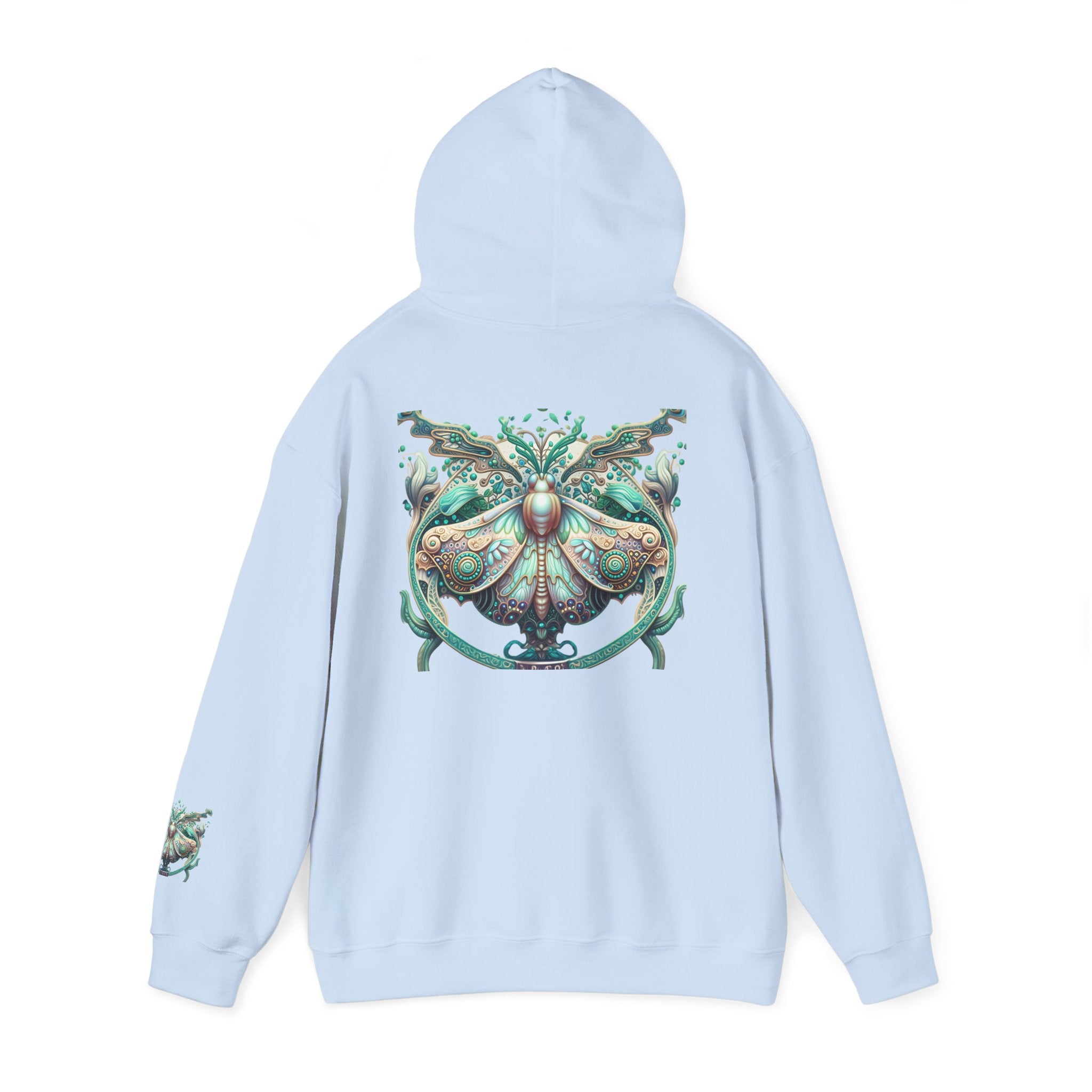 Vibes Collective Hoodie — Decorative Moth Graphic Streetwear
