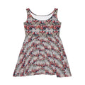 Floral Vintage Rose Skater Dress — All-Over Print Retro Garden Party Dress