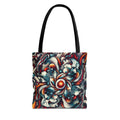 Artistic Tote Bag, Colorful Flower Design, Boho Style, Everyday Use, Eco-Friendly Gift, Travel Accessory