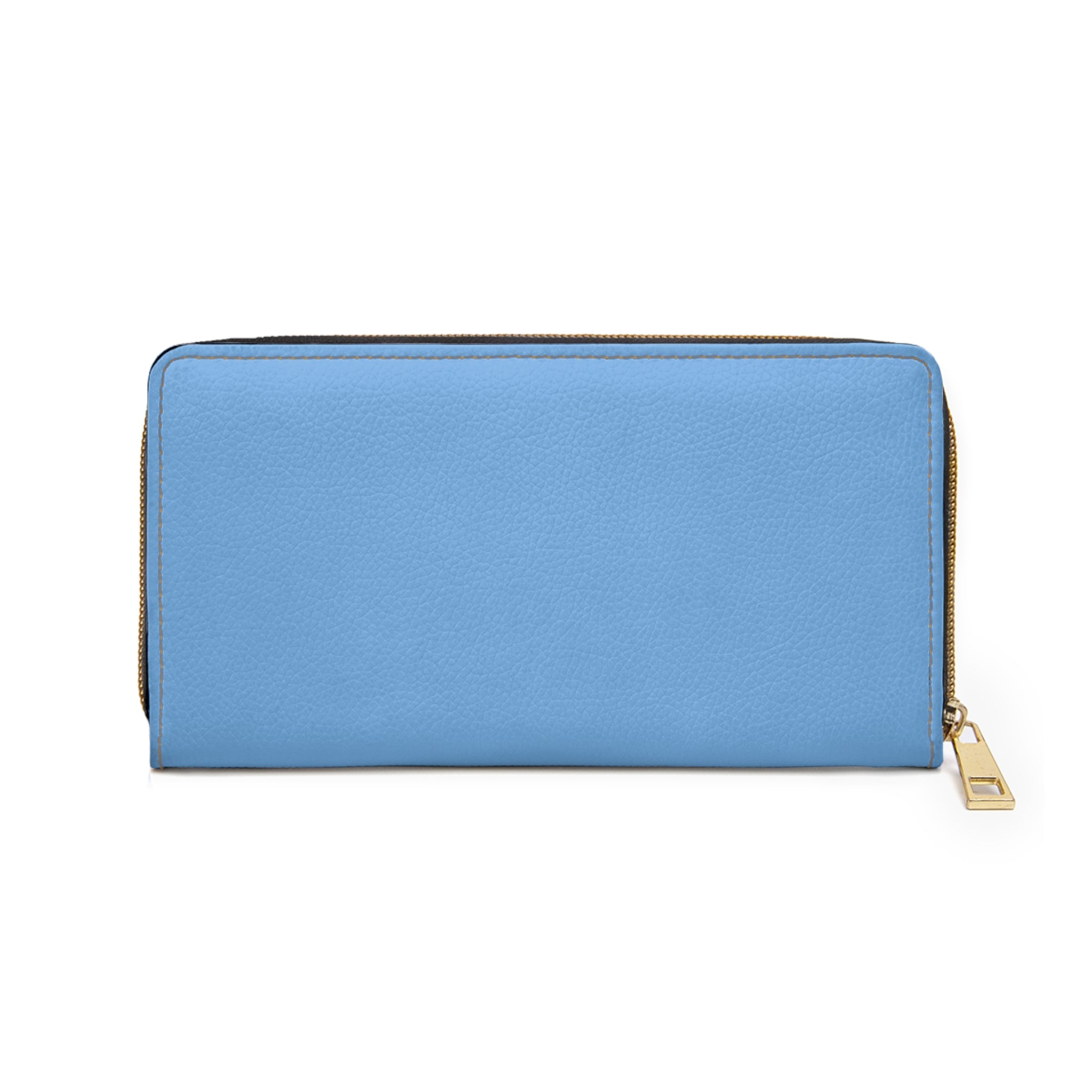 Art Deco Monogram Zipper Wallet — Personalized Elegant Pastel Leather Wallet