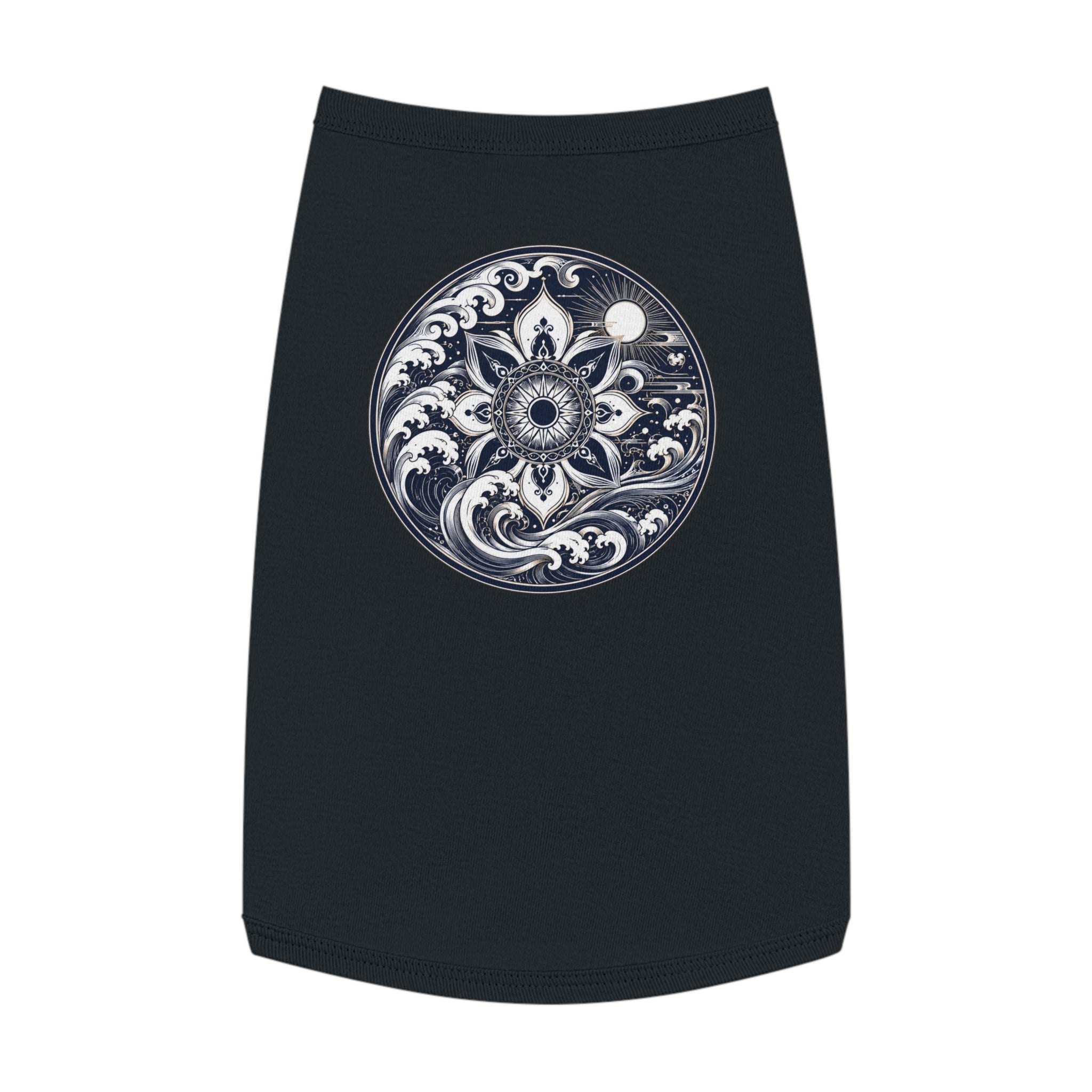 Mandala Wave Pet Tank Top — Nautical Moon Dog Shirt