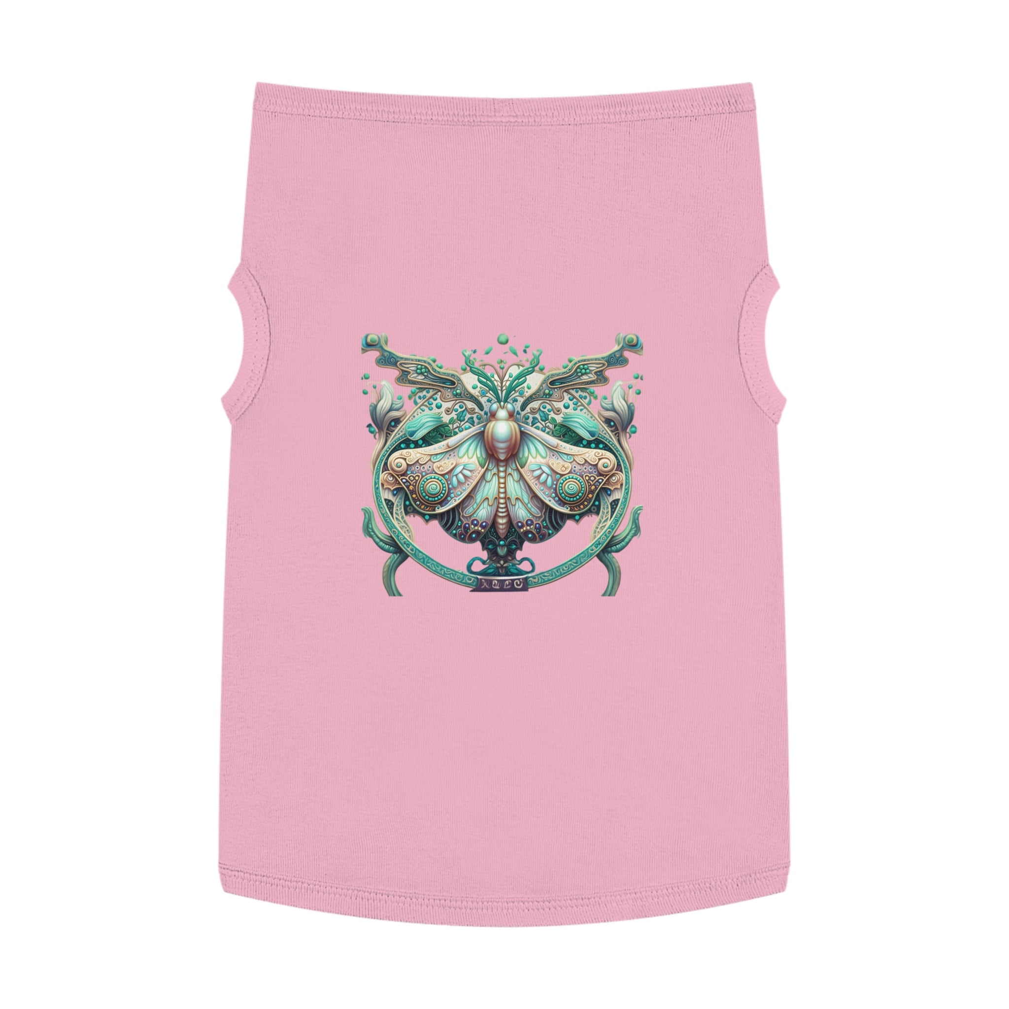 Moth Mandala Pet Tank Top — Ornamental Boho Bug Dog Shirt