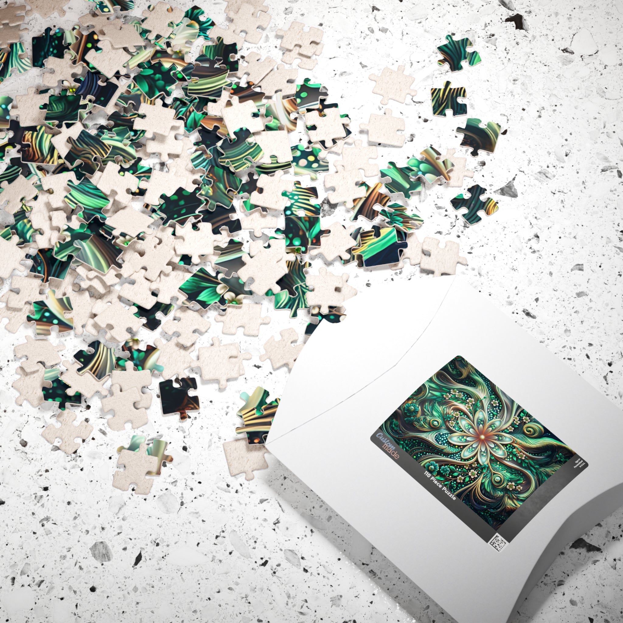 Intricate Floral Puzzle - 110, 252, 520, 1014-piece Jigsaw Challenge, Family Game Night, Perfect Gift for Crafters, Relaxing Hobby,