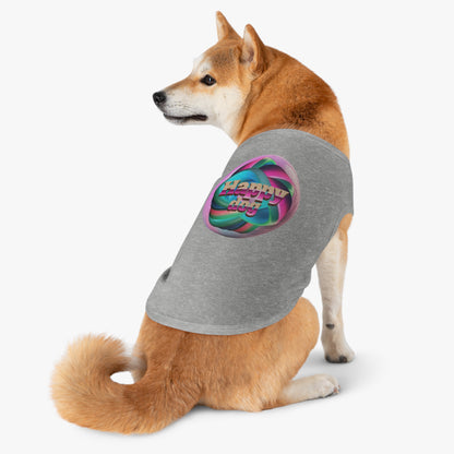 Happy Dog Pet Tank Top, Cute Dog Apparel, Dog Lover Gift, Summer Pet Clothing, Stylish Puppy Shirt