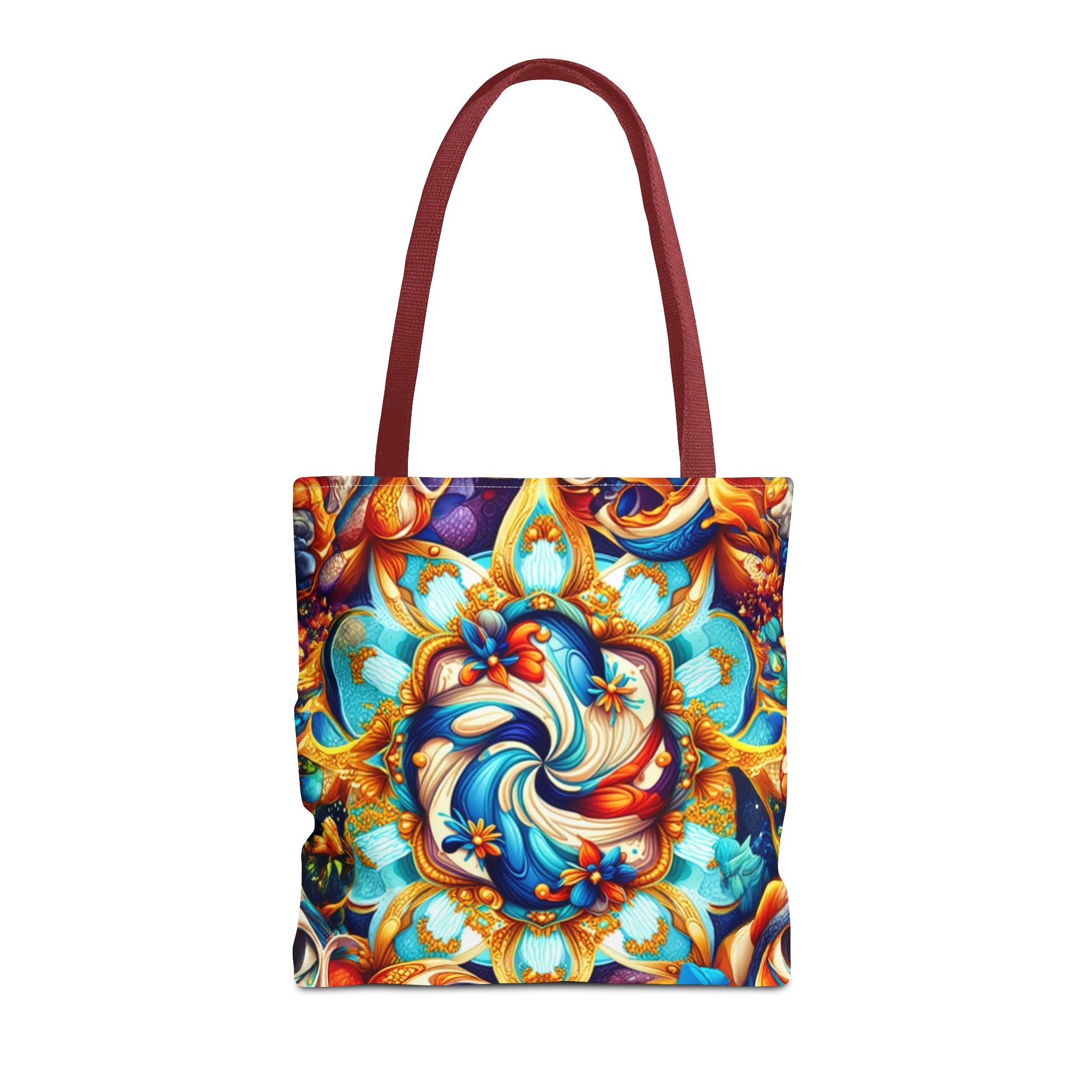 Vibrant Floral Tote Bag – Stylish Reusable Shopping Bag, Boho Beach Tote, Eco-Friendly Gift, Art-Inspired Carry-All