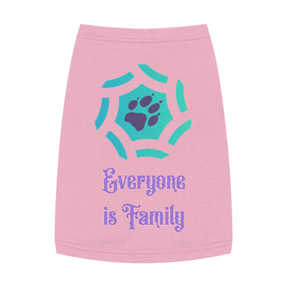 Cute Pet Tank Top - Everyone is Family Design | Dog Shirt, Cat Apparel, Pet Gift, Family Pet Look, Summer Wear
