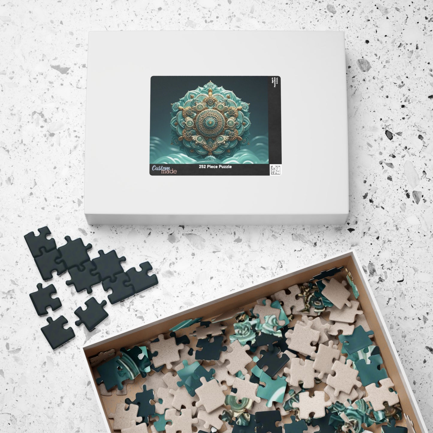 Intricate Mandala Puzzle - Unique 110, 252, 520, 1014-piece Jigsaw for Mindful Relaxation, Gift for Puzzle Lovers, Home Decor, Meditation