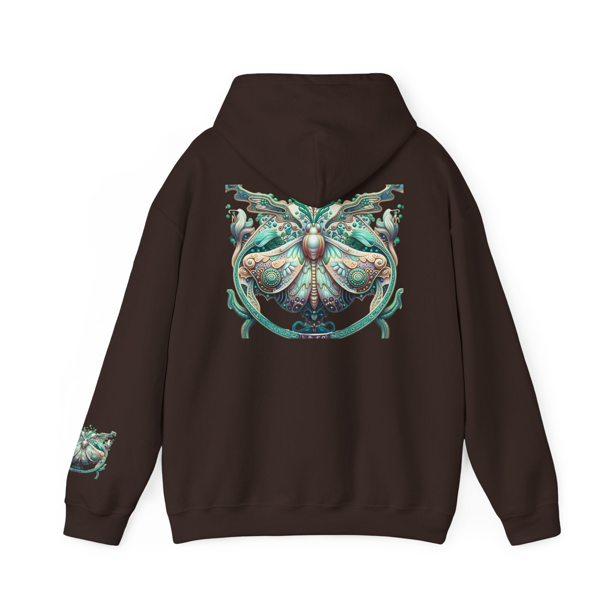 Vibes Collective Hoodie — Decorative Moth Graphic Streetwear