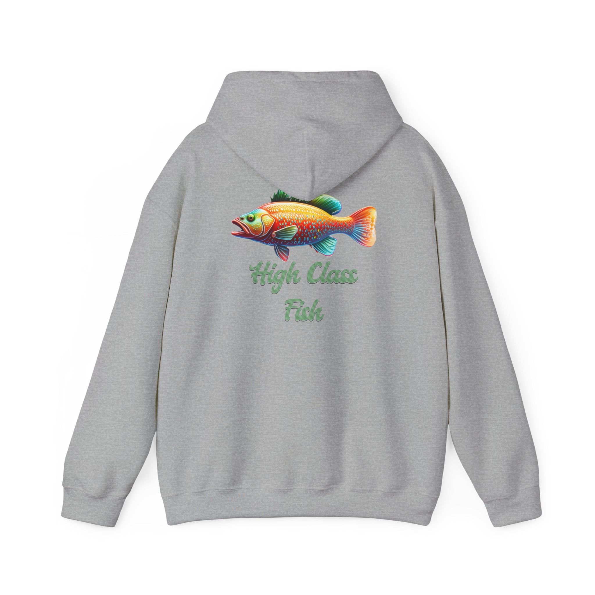 High Class Fish Hoodie - Unisex Heavy Blend Sweatshirt, Cozy Gift for Fishing Enthusiasts, Great for Outdoors, Casual Wear, Birthday Gift