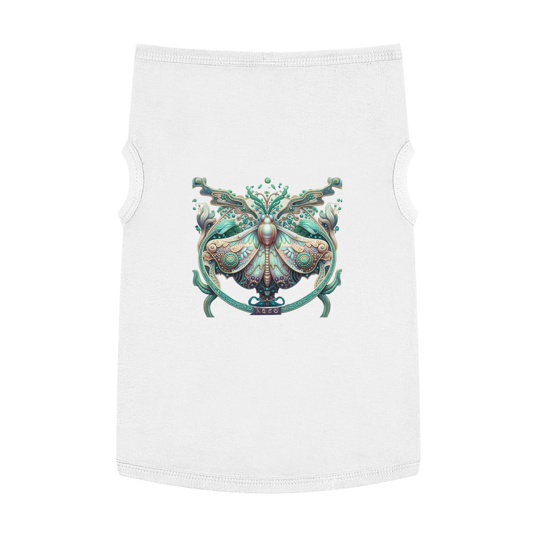 Moth Mandala Pet Tank Top — Ornamental Boho Bug Dog Shirt