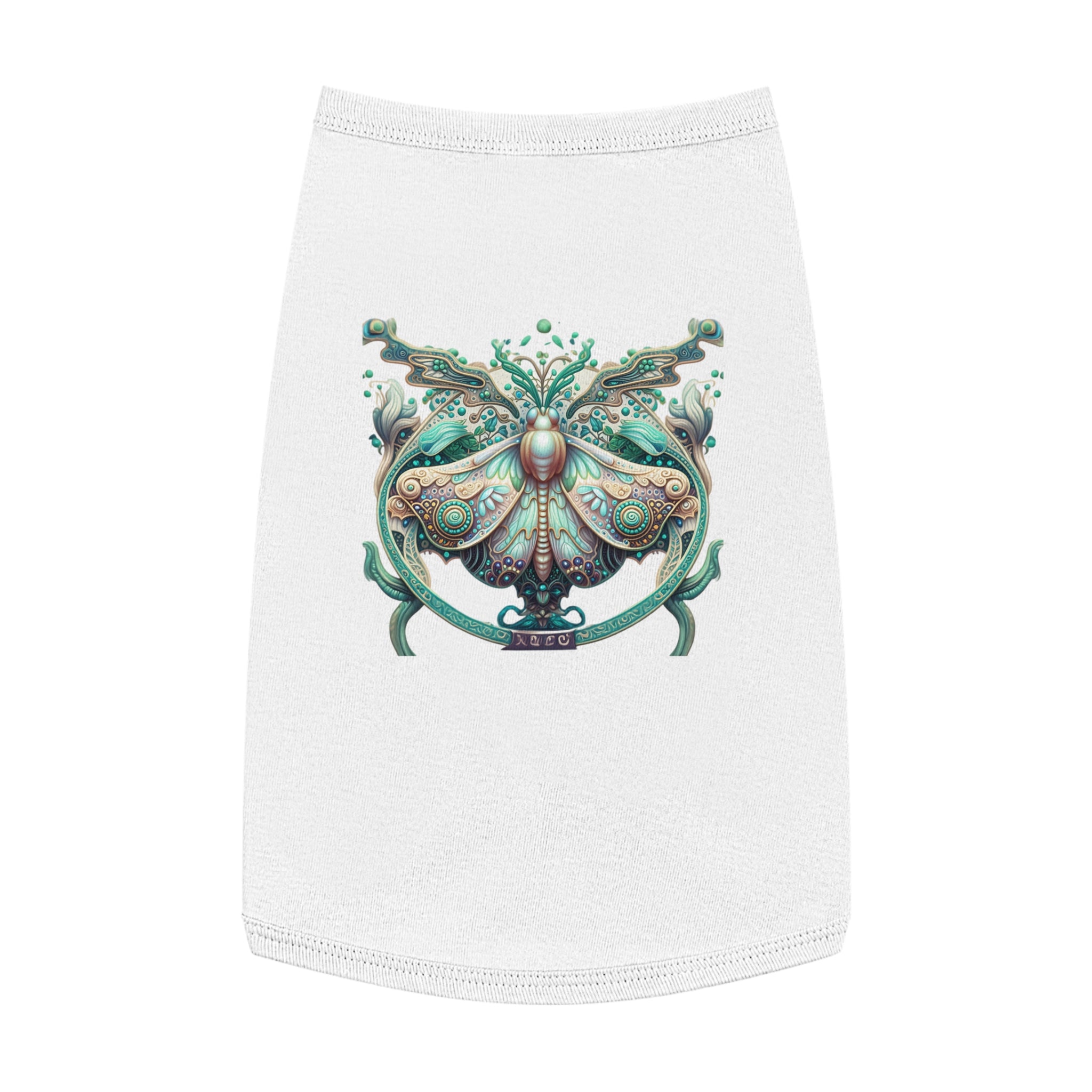 Moth Mandala Pet Tank Top — Ornamental Boho Bug Dog Shirt