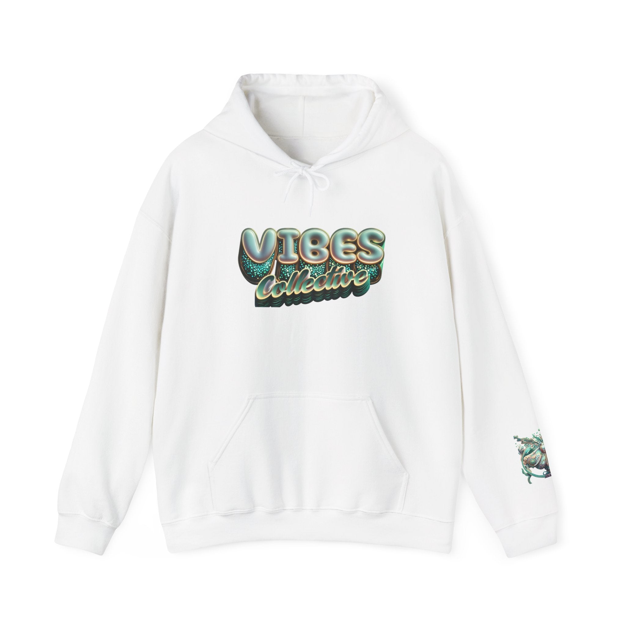 Vibes Collective Hoodie — Decorative Moth Graphic Streetwear
