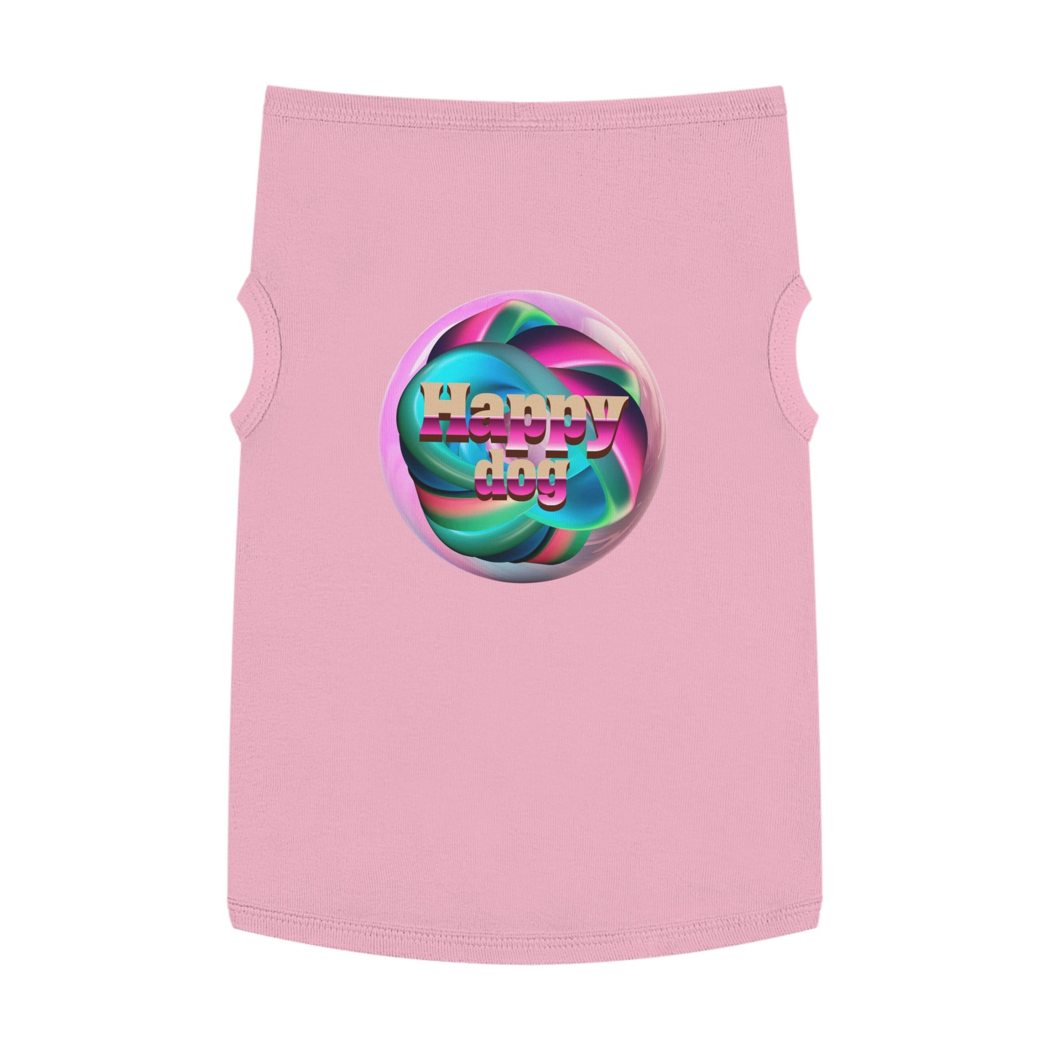 Happy Dog Pet Tank Top, Cute Dog Apparel, Dog Lover Gift, Summer Pet Clothing, Stylish Puppy Shirt