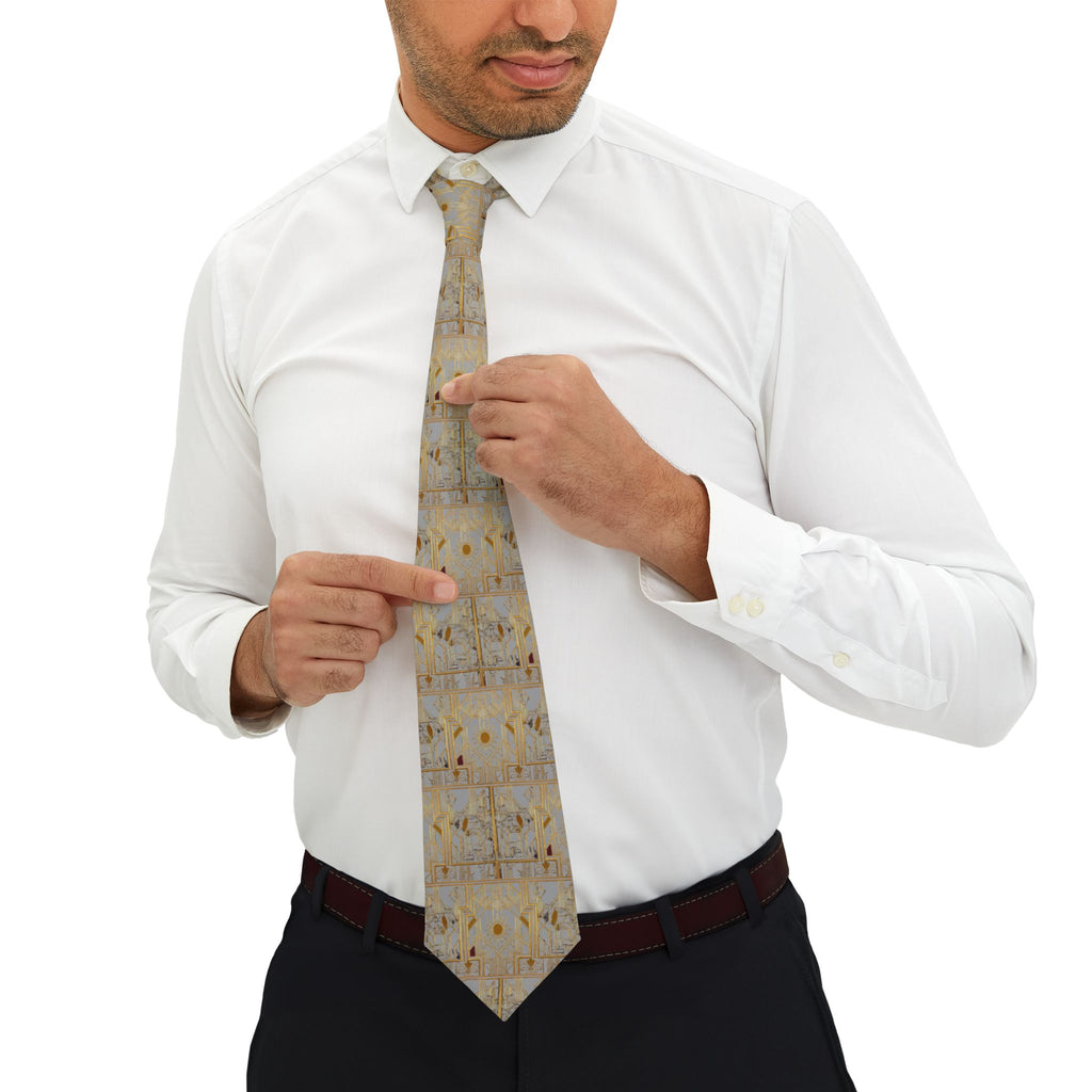 Necktie — Rustic Beige Patterned Tie for Casual & Formal Wear
