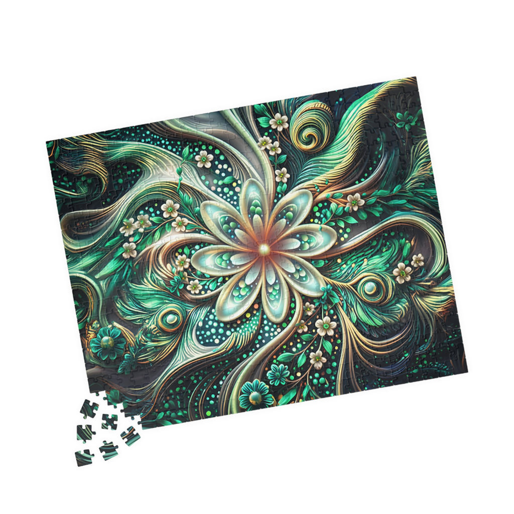 Intricate Floral Puzzle - 110, 252, 520, 1014-piece Jigsaw Challenge, Family Game Night, Perfect Gift for Crafters, Relaxing Hobby,