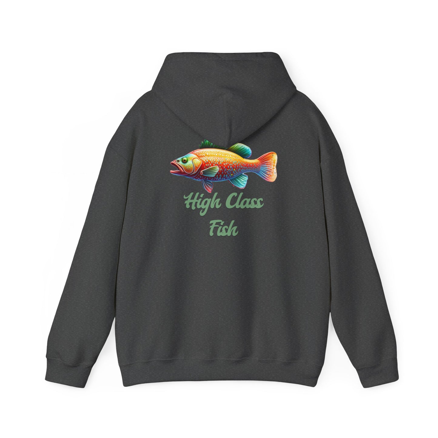 High Class Fish Hoodie - Unisex Heavy Blend Sweatshirt, Cozy Gift for Fishing Enthusiasts, Great for Outdoors, Casual Wear, Birthday Gift