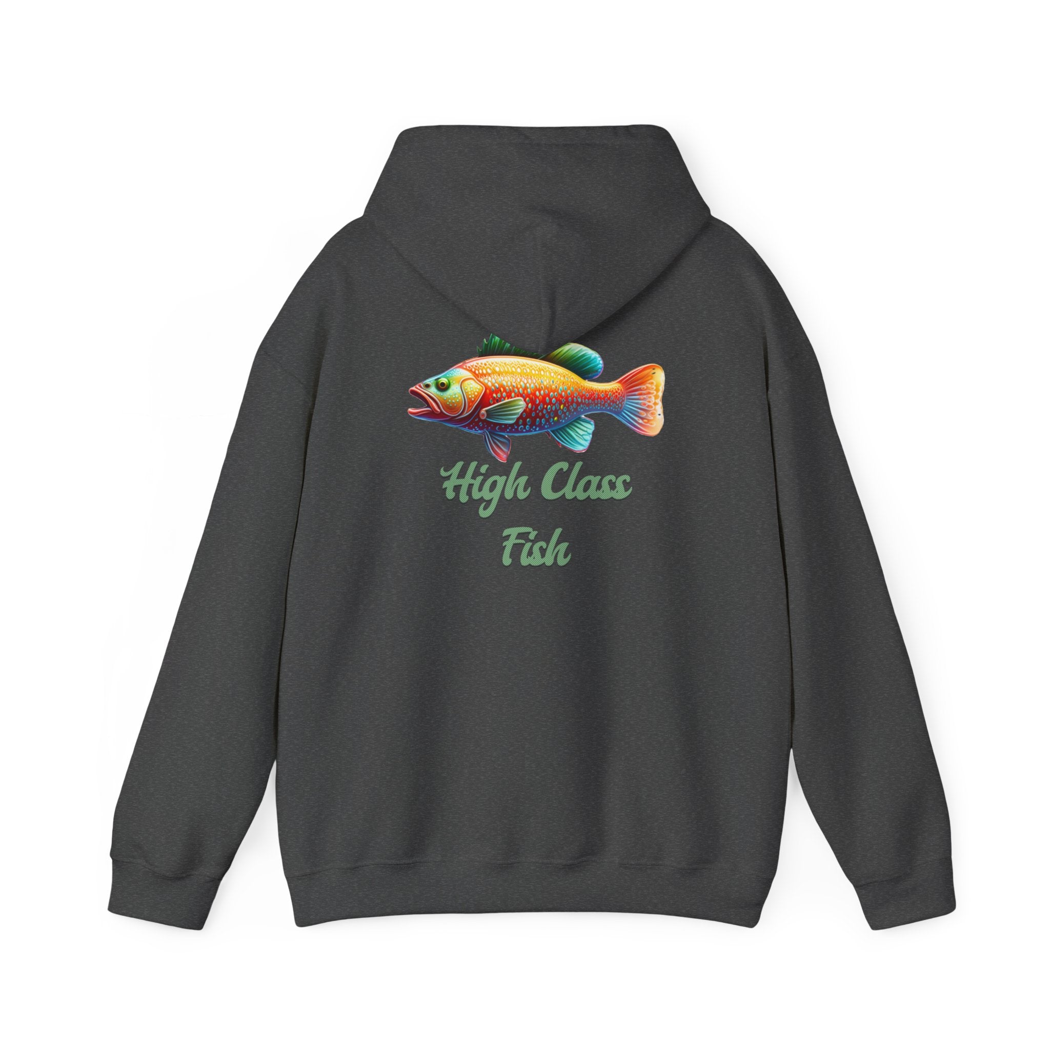 High Class Fish Hoodie - Unisex Heavy Blend Sweatshirt, Cozy Gift for Fishing Enthusiasts, Great for Outdoors, Casual Wear, Birthday Gift