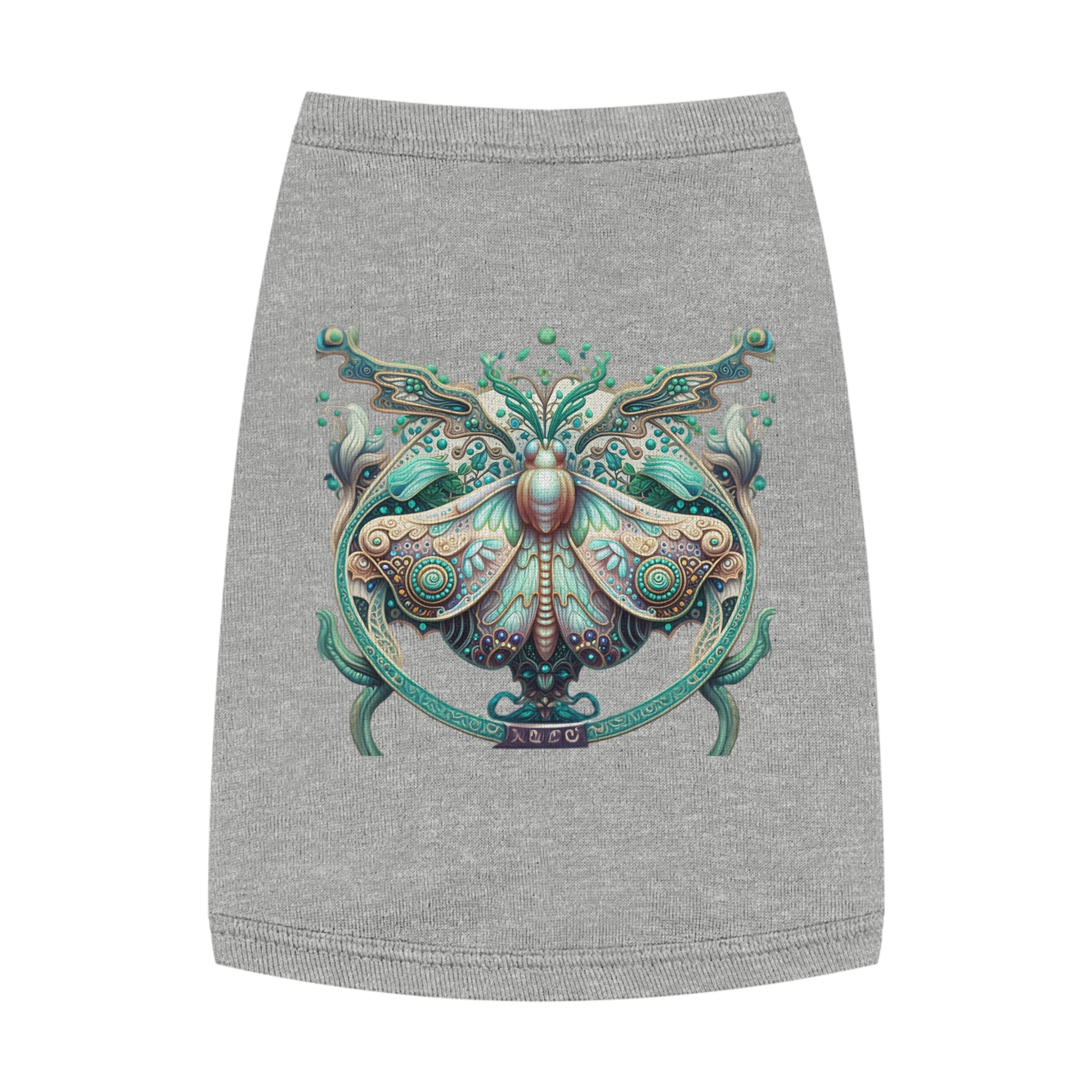 Moth Mandala Pet Tank Top — Ornamental Boho Bug Dog Shirt