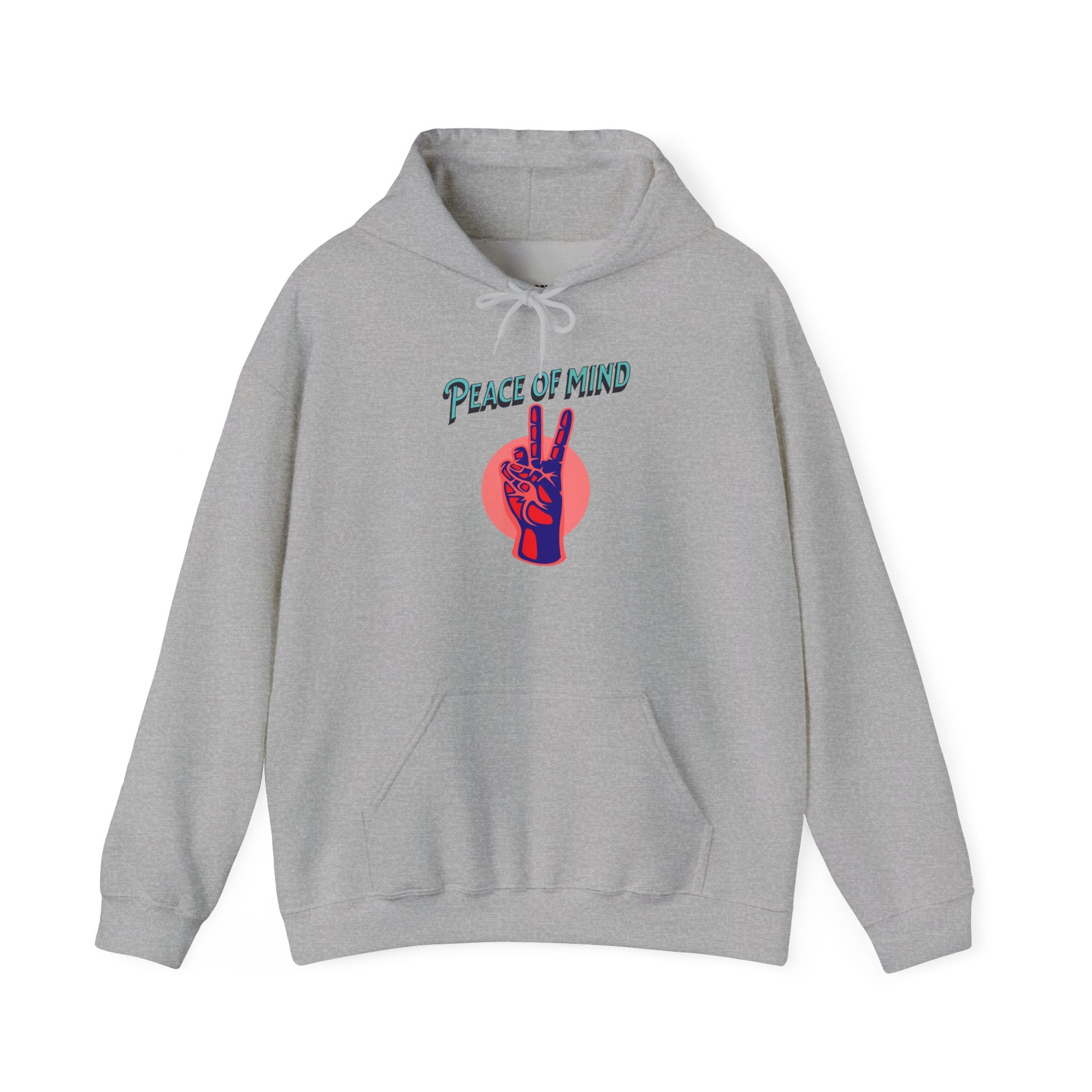 Peace of Mind Unisex Hooded Sweatshirt, Cozy Hoodie, Gift for Friends, Casual Wear, Comfortable Sweatshirt, Vibrant Design