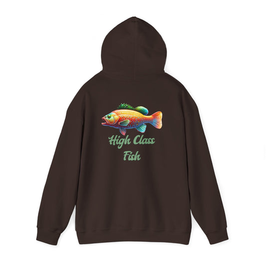High Class Fish Hoodie - Unisex Heavy Blend Sweatshirt, Cozy Gift for Fishing Enthusiasts, Great for Outdoors, Casual Wear, Birthday Gift