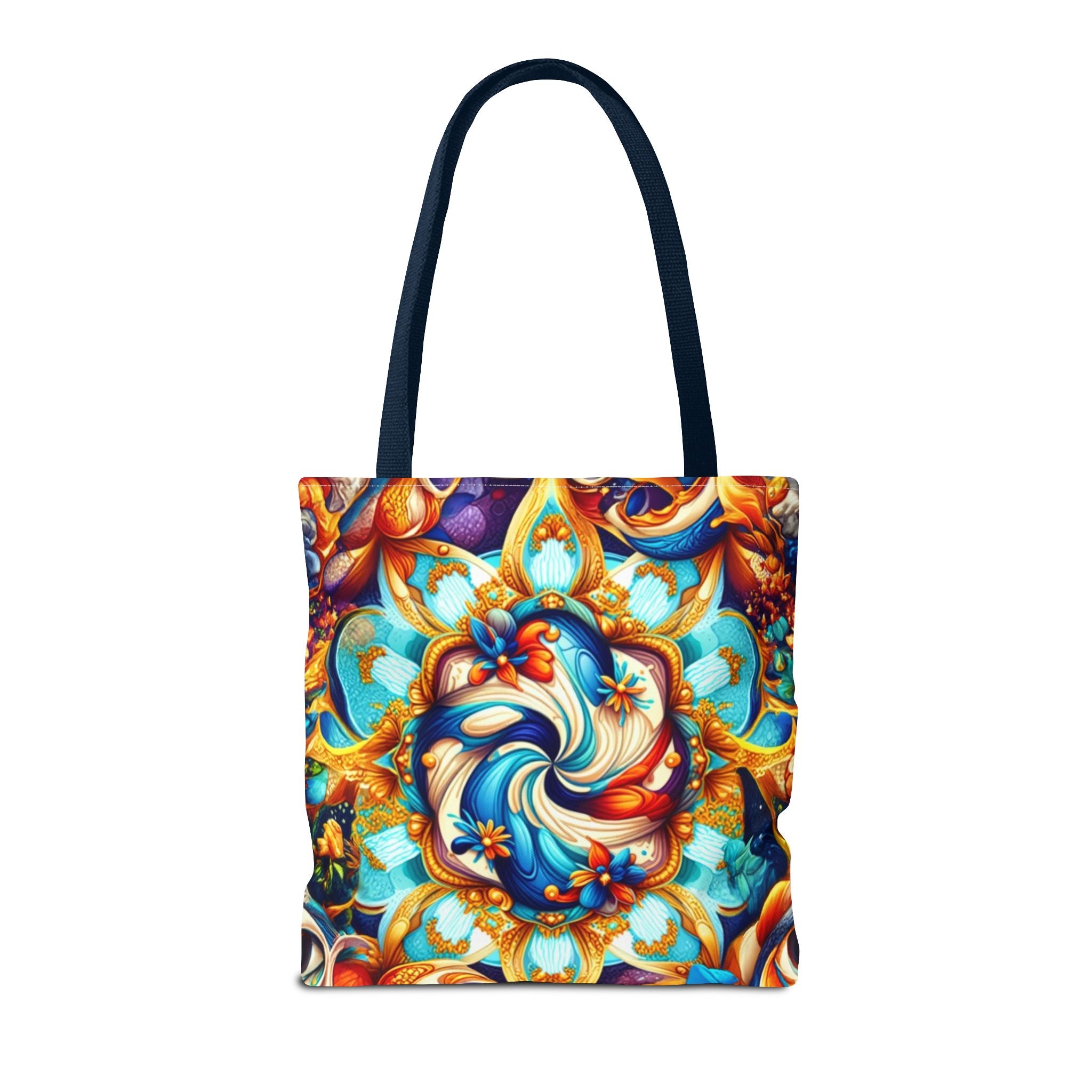 Vibrant Floral Tote Bag – Stylish Reusable Shopping Bag, Boho Beach Tote, Eco-Friendly Gift, Art-Inspired Carry-All