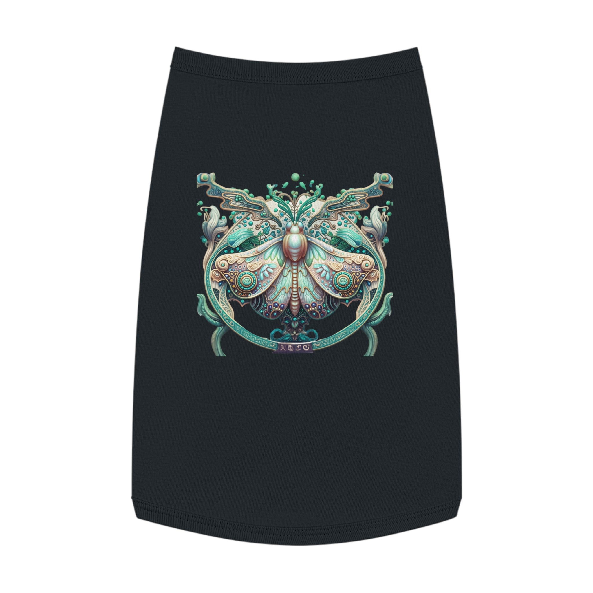 Moth Mandala Pet Tank Top — Ornamental Boho Bug Dog Shirt
