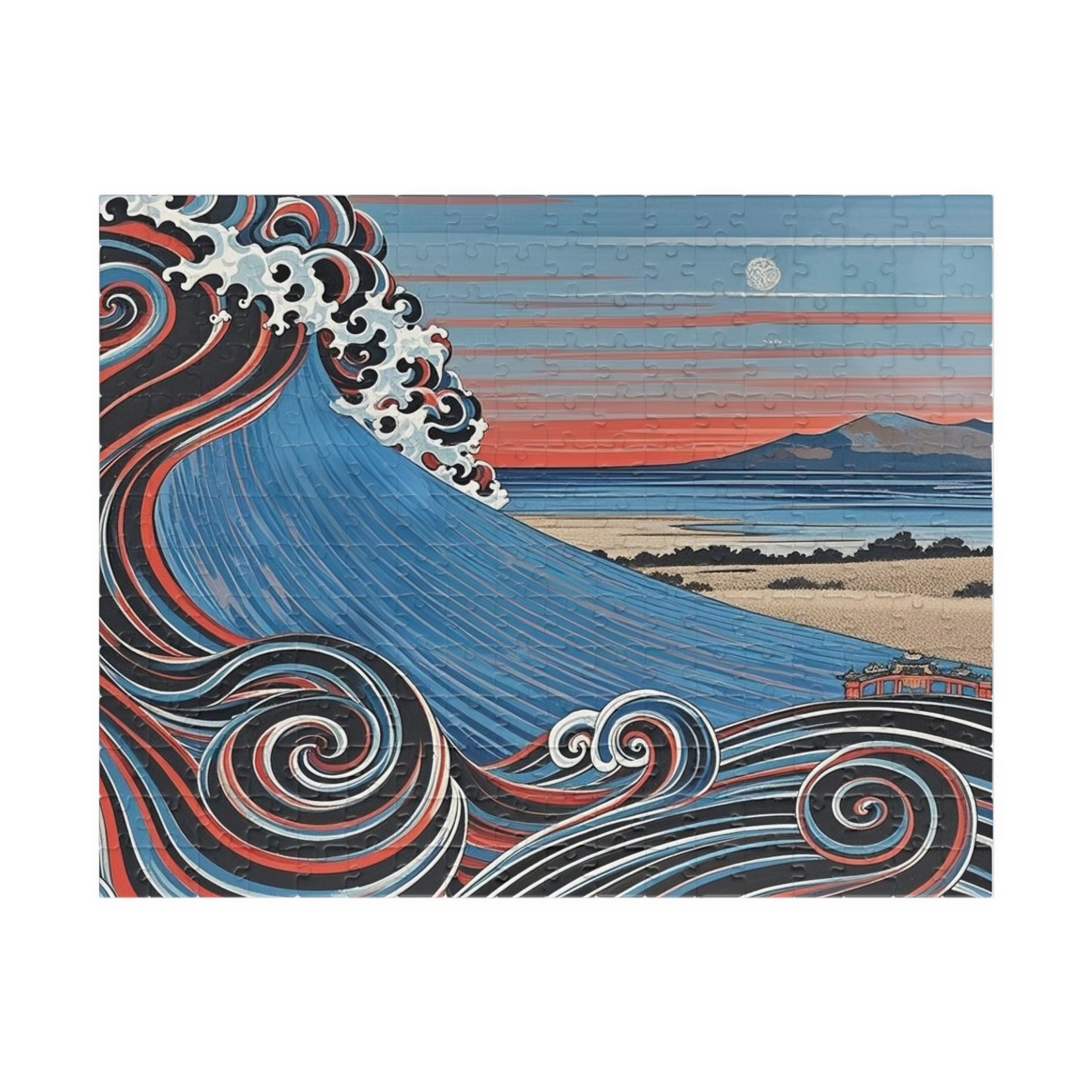 Artistic Wave Puzzle - Ocean Scene, Relaxing Gift, Family Activity, Home Decor, 110-1014 Piece Options