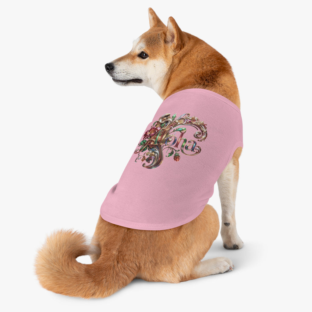 Aloha Floral Pet Tank Top — Tropical Dog Shirt