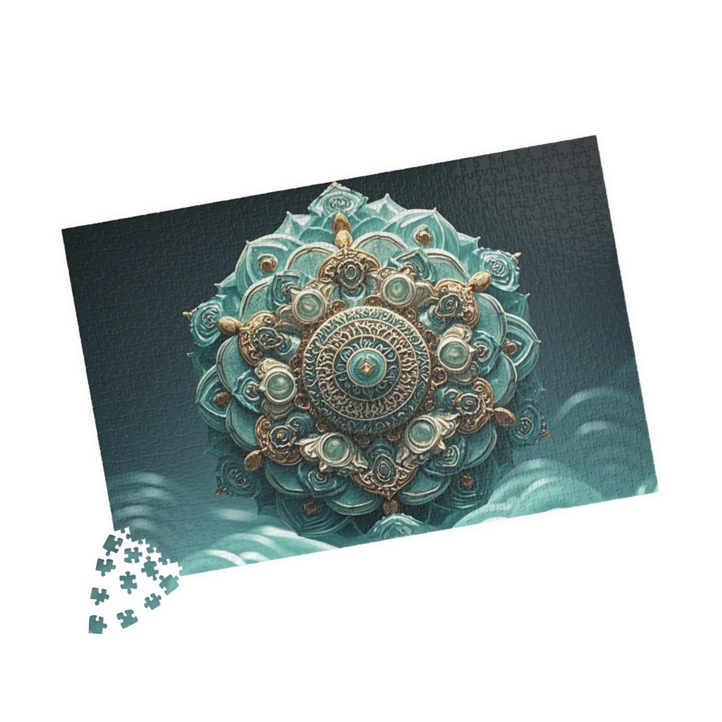 Intricate Mandala Puzzle - Unique 110, 252, 520, 1014-piece Jigsaw for Mindful Relaxation, Gift for Puzzle Lovers, Home Decor, Meditation