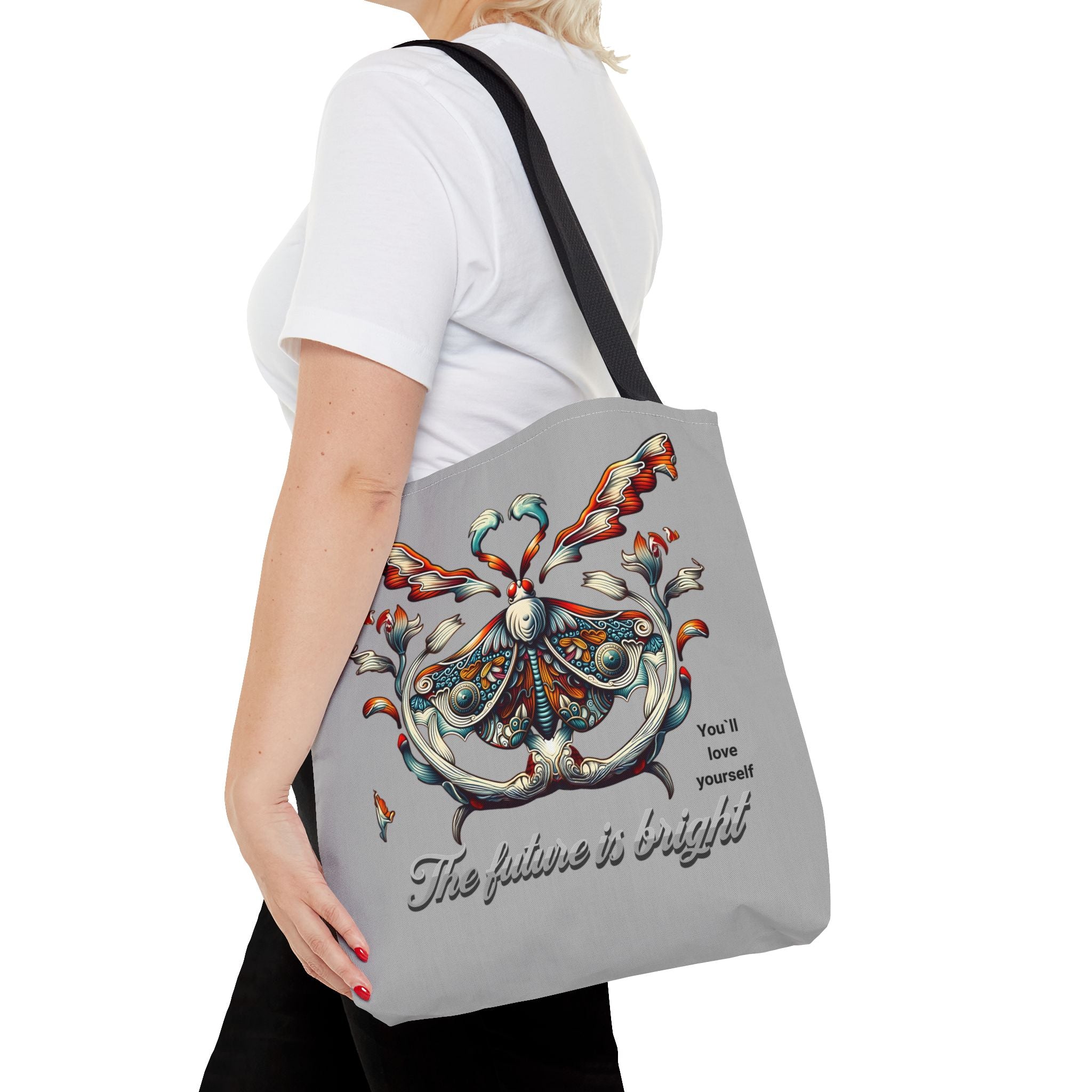 Tote Bag — 'The Future Is Bright' Decorative Butterfly Tote