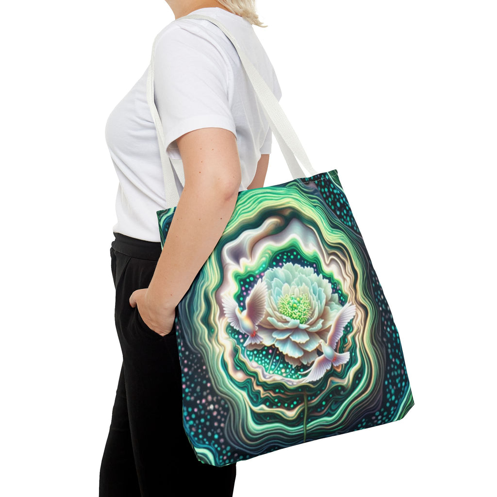 Floral Pattern Tote Bag, Eco-Friendly Shopping Bag, Art Tote, Gift for Mom, Beach Bag, Boho Flower Bag