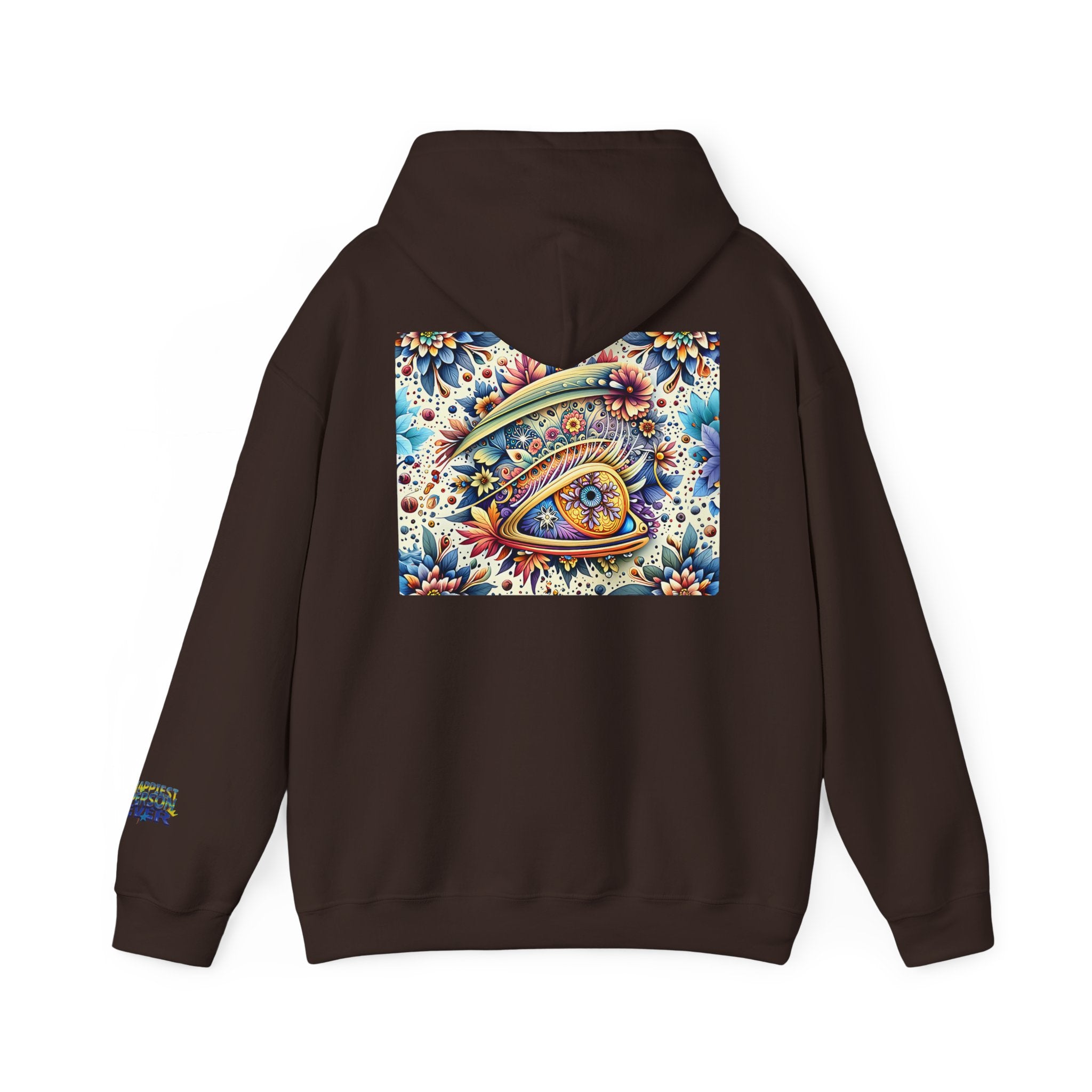 Happy Person Hoodie — Colorful Psychedelic Eye Art Pullover