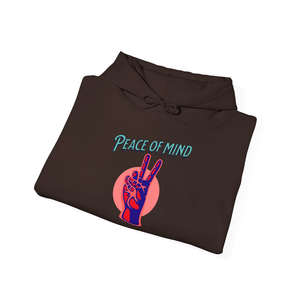 Peace of Mind Unisex Hooded Sweatshirt, Cozy Hoodie, Gift for Friends, Casual Wear, Comfortable Sweatshirt, Vibrant Design