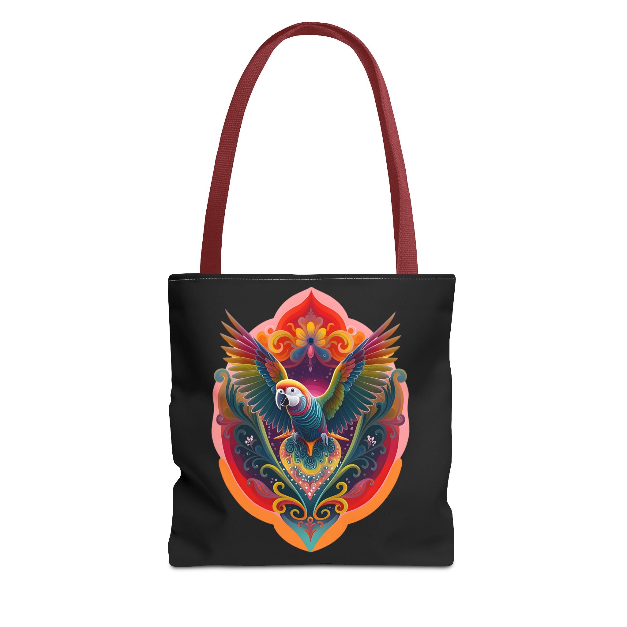 Colorful Parrot Tote Bag, Boho Chic Bag, Beach Essential, Eco-Friendly Shopping Bag, Vacation Accessory, Gift for Bird Lovers