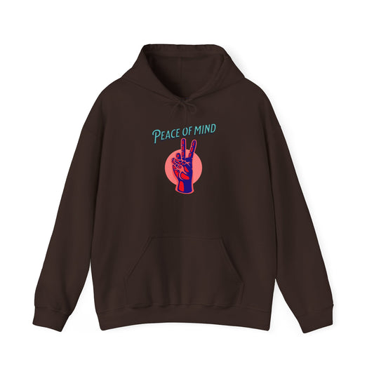 Peace of Mind Unisex Hooded Sweatshirt, Cozy Hoodie, Gift for Friends, Casual Wear, Comfortable Sweatshirt, Vibrant Design