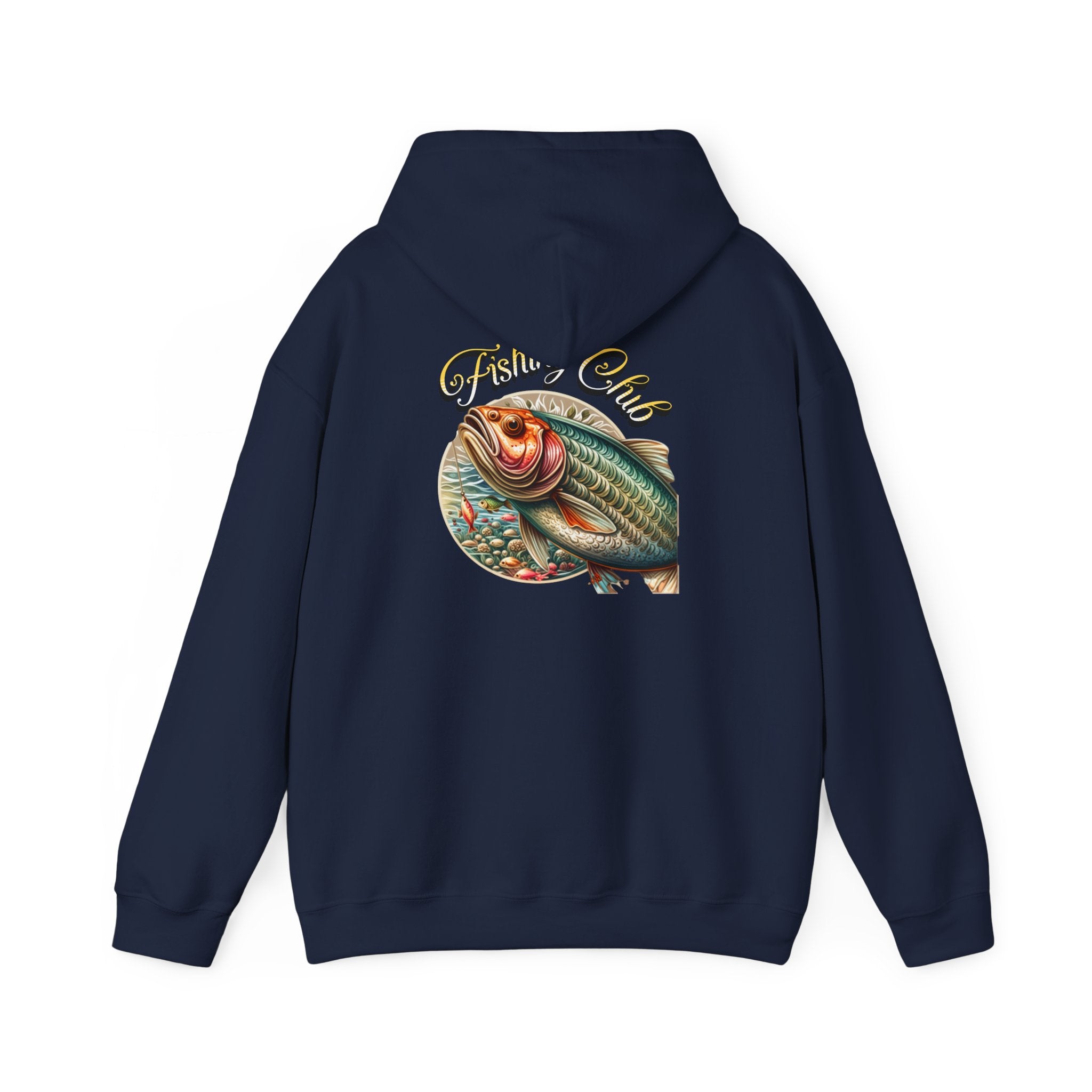 Fishing Club Hoodie, Unisex Heavy Blend Sweatshirt, Cool Fishing Gear, Outdoor Gift for Anglers, Casual Fishing Apparel