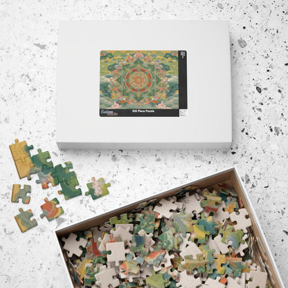 Serene Mandala Puzzle - 110, 252, 520, 1014-piece, Meditation Gift, Mindfulness Activity, Unique Home Decor, Family Game Night