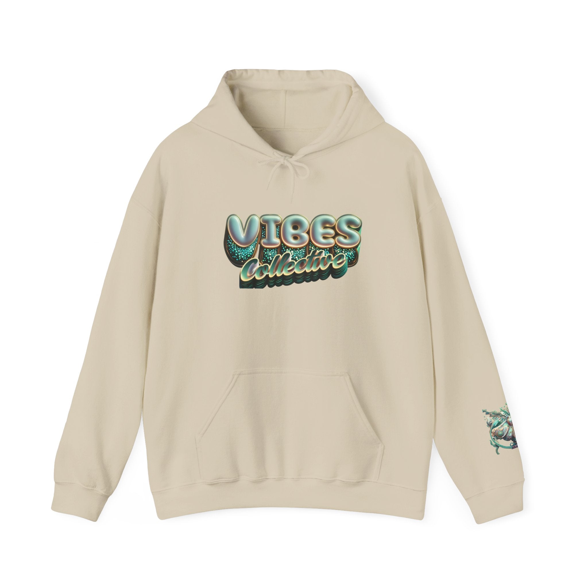 Vibes Collective Hoodie — Decorative Moth Graphic Streetwear