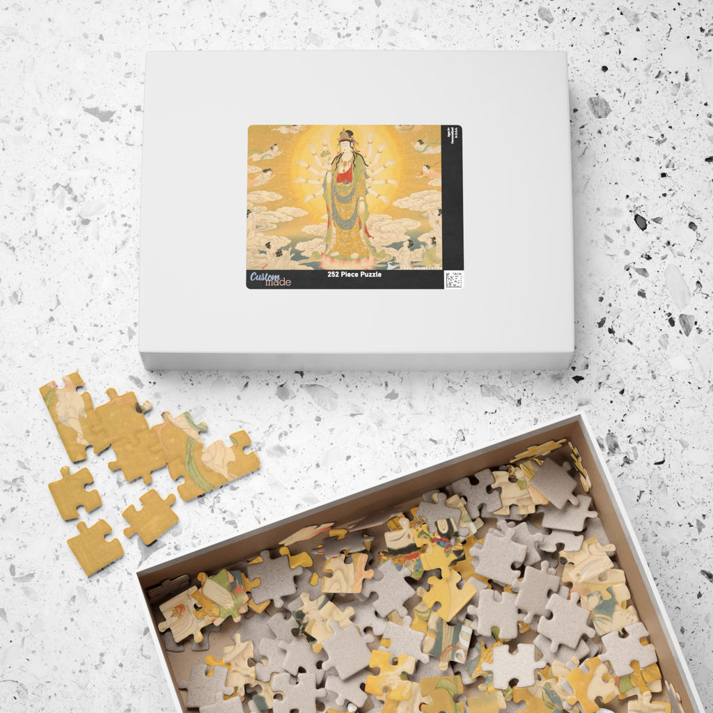 Serene Buddhaパズル - 1014ピース、瞑想アート、マインドフルネス、家族の絆を深めるアクティビティ、ホームデコレーションに最適なギフト