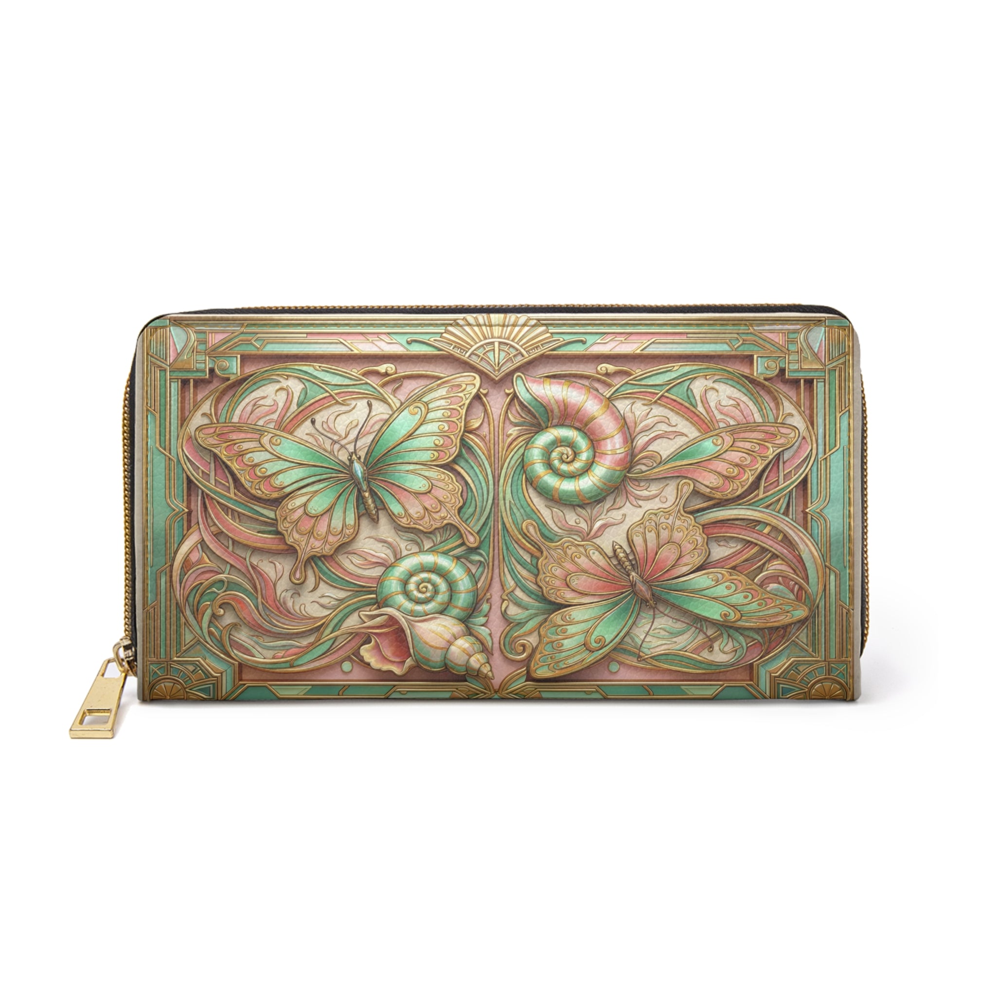 Art Nouveau Butterfly Zipper Wallet