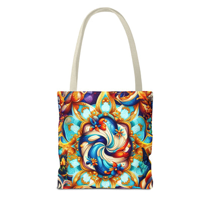 Vibrant Floral Tote Bag – Stylish Reusable Shopping Bag, Boho Beach Tote, Eco-Friendly Gift, Art-Inspired Carry-All