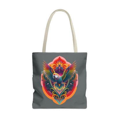 Colorful Parrot Tote Bag | Eco-Friendly Shopping Bag, Beach Tote, Art Print Bag, Gift for Bird Lovers, Fun Everyday Use