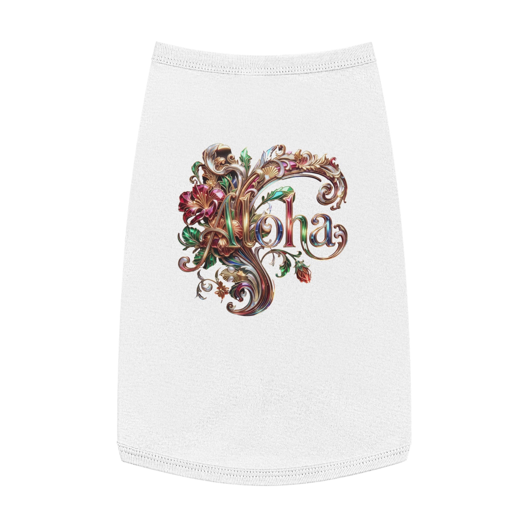 Aloha Floral Pet Tank Top — Tropical Dog Shirt