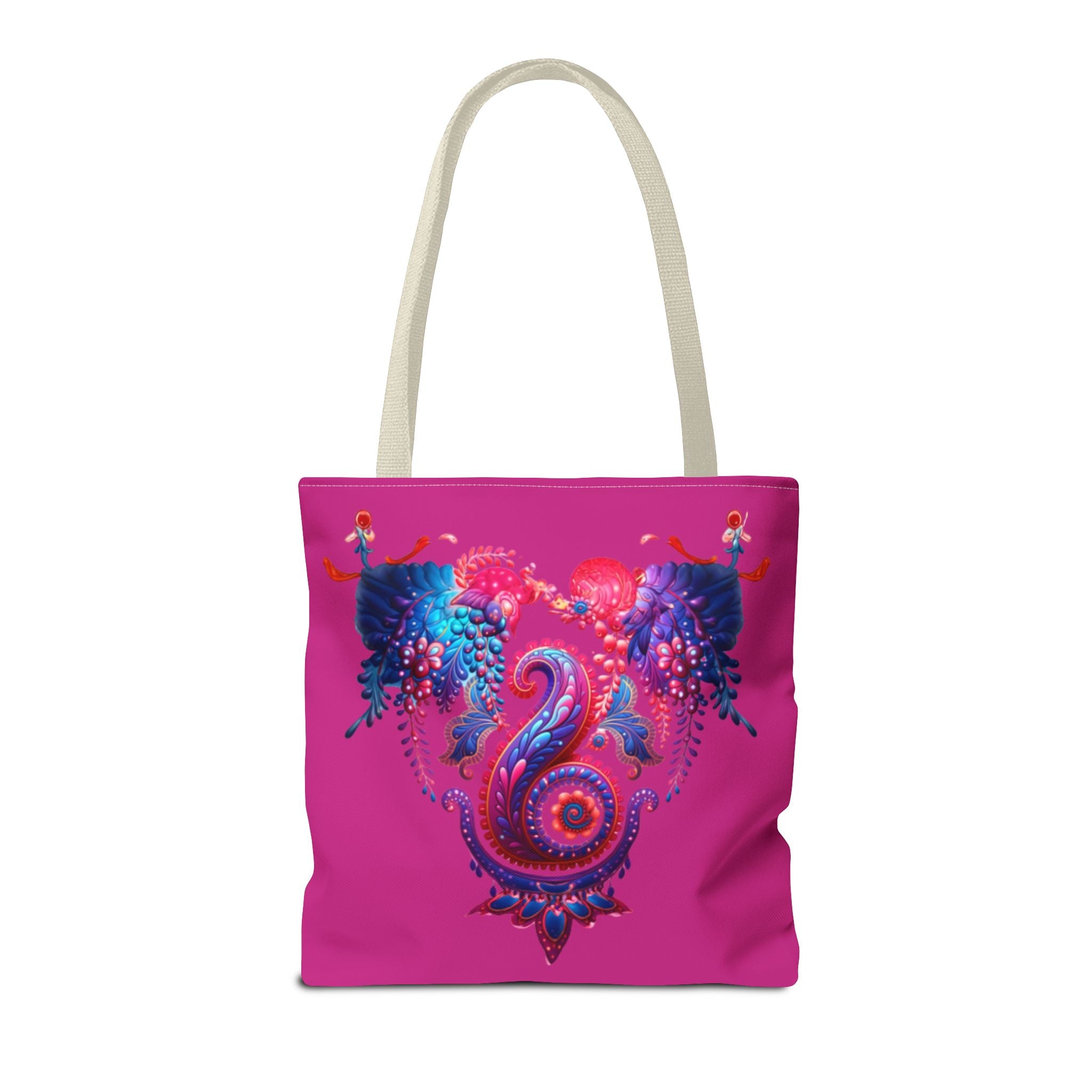 Vibrant Seahorse Tote Bag, Boho Style Bag, Beach Tote, Gift for Her, Colorful Canvas Bag, Eco-Friendly Shopping Bag