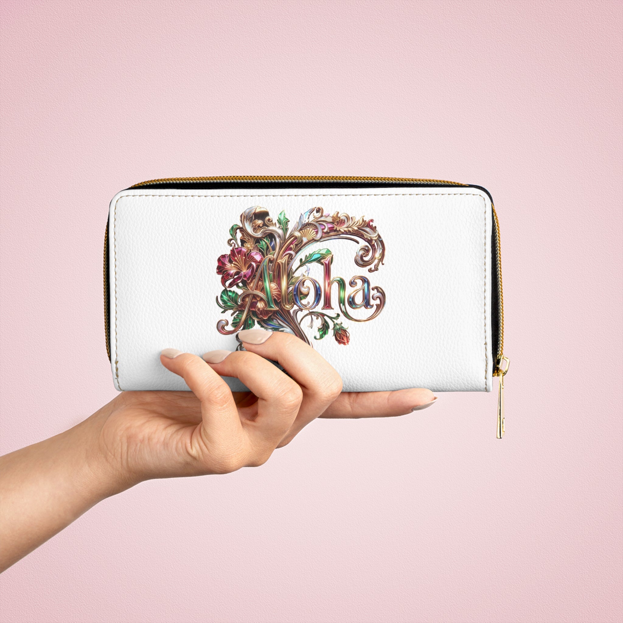 Hawaiian Butterfly Zipper Wallet – Aloha Floral Travel Wallet